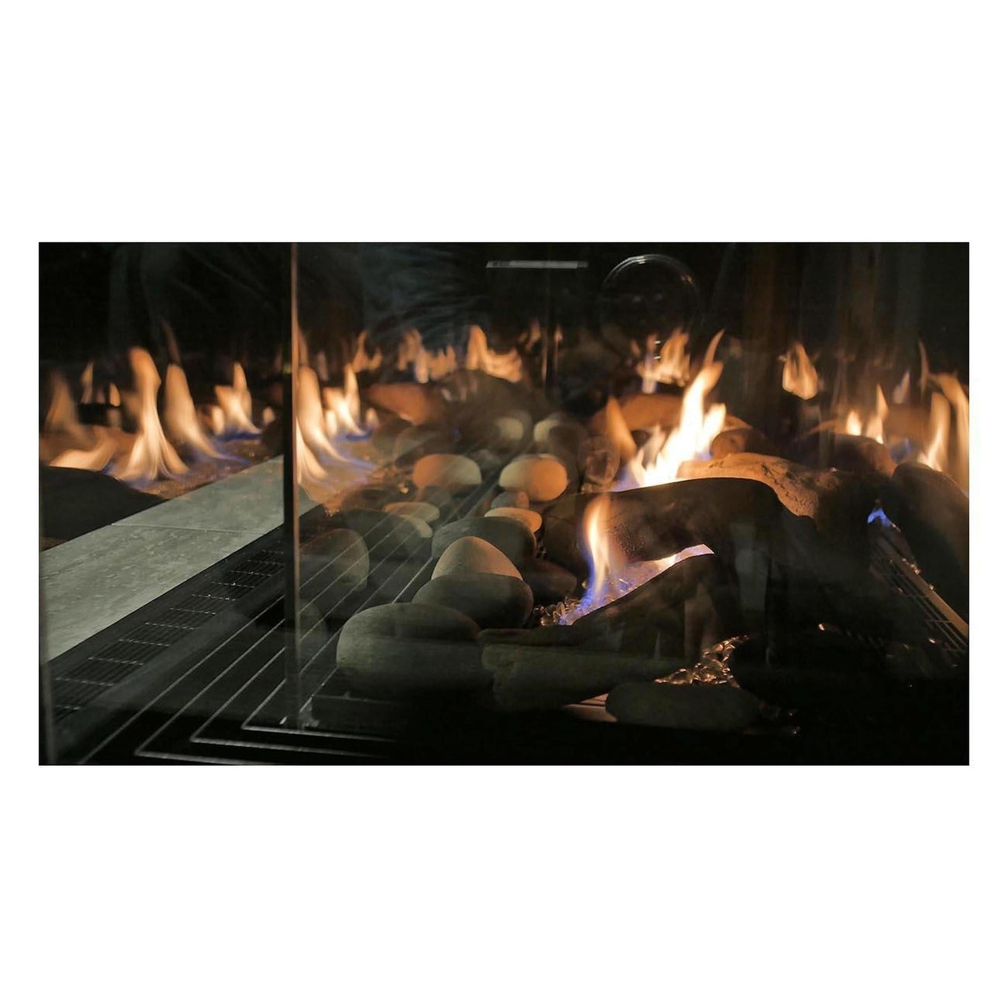 Sierra Flame by Amantii Toscana 58" Three-Sided Peninsula Direct Vent Propane Gas Fireplace