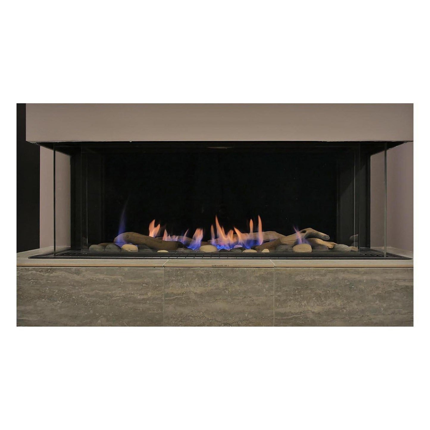 Sierra Flame by Amantii Toscana 58" Three-Sided Peninsula Direct Vent Propane Gas Fireplace