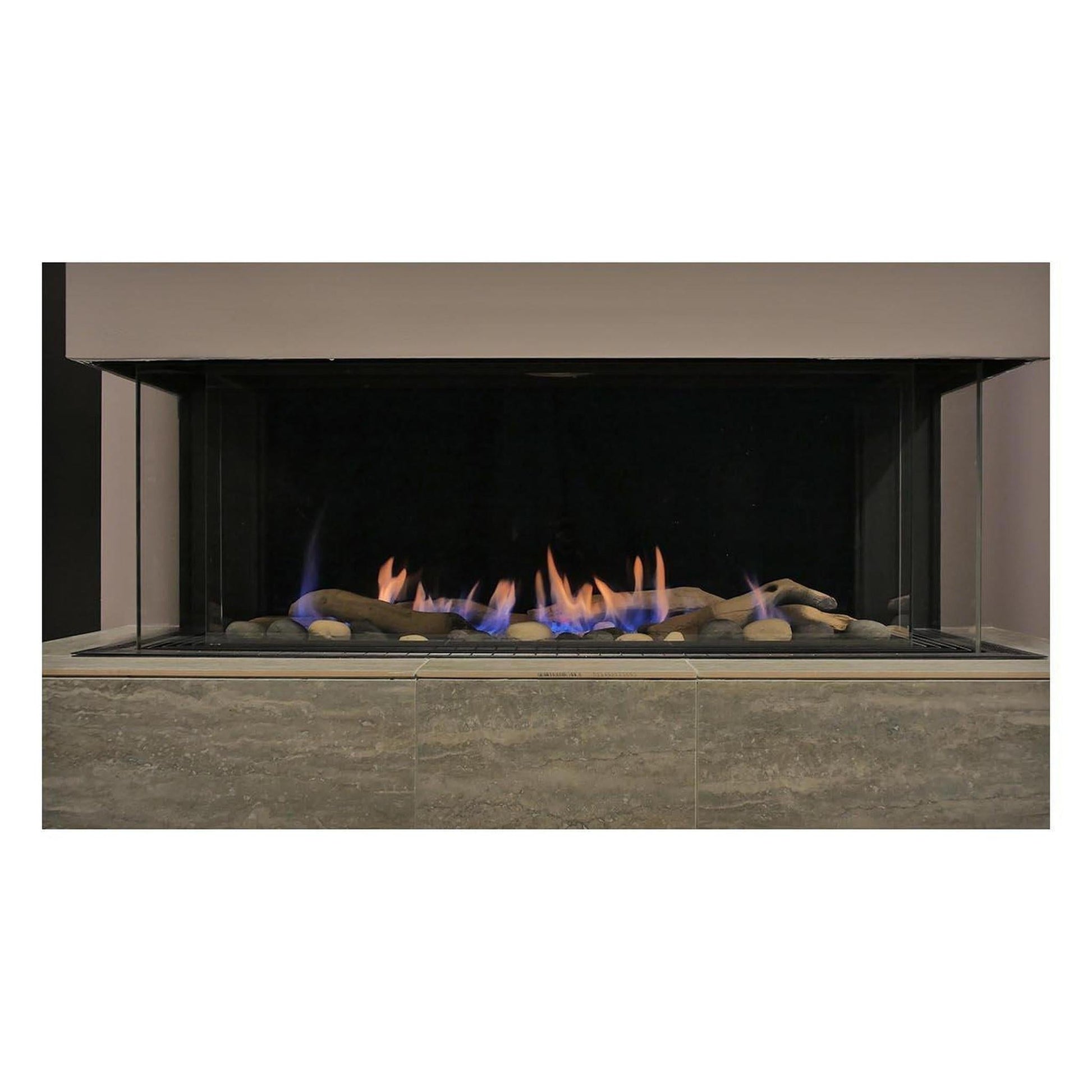 Sierra Flame by Amantii Toscana 58" Three-Sided Peninsula Direct Vent Propane Gas Fireplace
