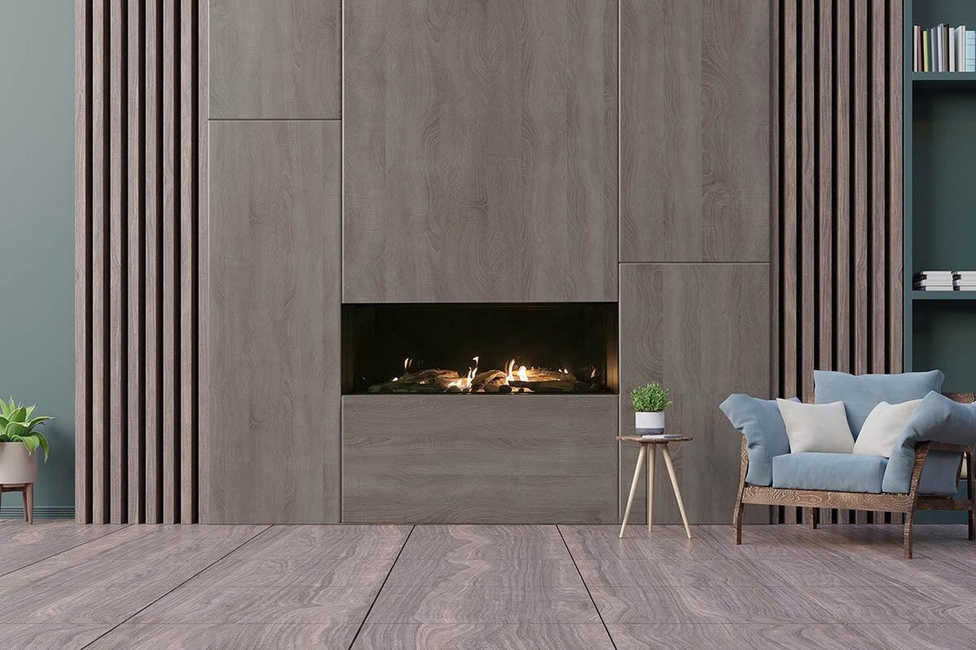 Sierra Flame by Amantii Vienna 60" Direct Vent Linear Style Propane Gas Fireplace