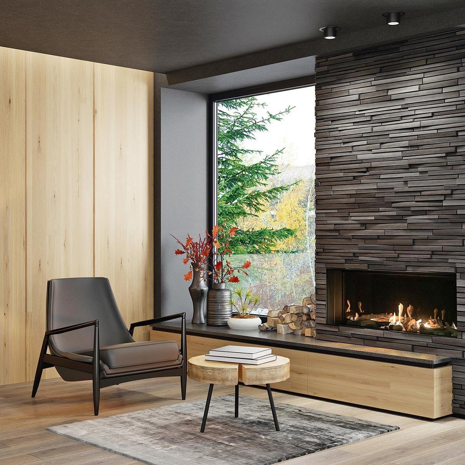 Sierra Flame by Amantii Vienna 60" Direct Vent Linear Style Propane Gas Fireplace