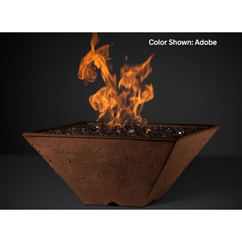 Slick Rock Concrete 22" Square Ridgeline Gas Fire Bowl