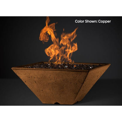 Slick Rock Concrete 22" Square Ridgeline Gas Fire Bowl