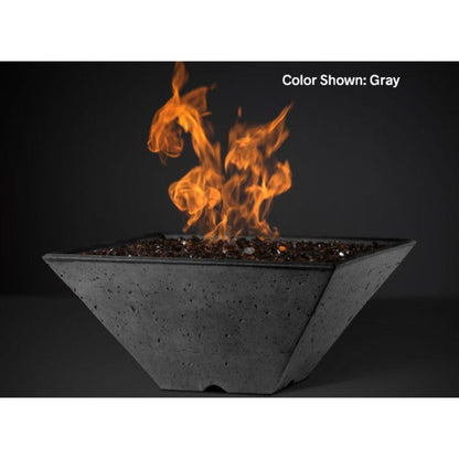 Slick Rock Concrete 22" Square Ridgeline Gas Fire Bowl