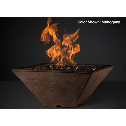 Slick Rock Concrete 22" Square Ridgeline Gas Fire Bowl