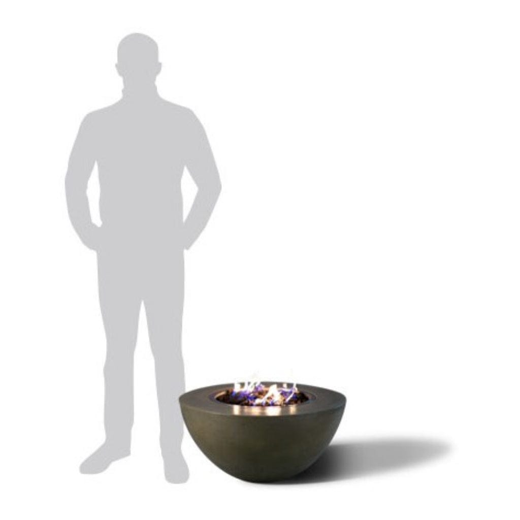 Slick Rock Concrete 34" Round Oasis Gas Fire Bowl