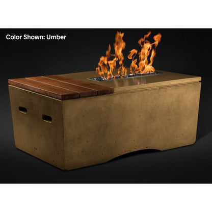 Slick Rock Concrete 48" Rectangular Oasis Gas Fire Table