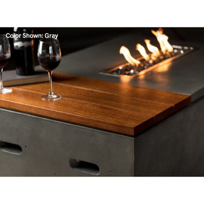 Slick Rock Concrete 48" Rectangular Oasis Gas Fire Table