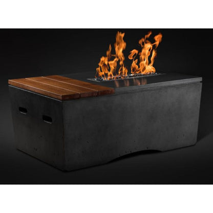 Slick Rock Concrete 48" Rectangular Oasis Gas Fire Table