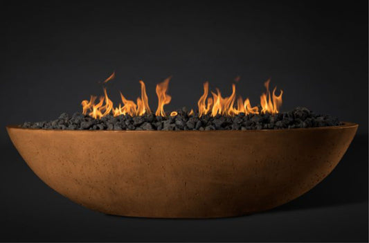 Slick Rock Concrete Oasis 60" Copper Oval Fire Bowl Only