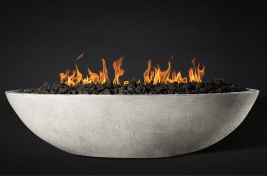 Slick Rock Concrete Oasis 60" Greatwhite Oval Fire Bowl Only