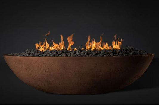 Slick Rock Concrete Oasis 60" Mahogany Oval Fire Bowl Only