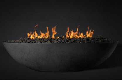 Slick Rock Concrete Oasis 60" Onyx Oval Propane Gas Fire Bowl With Match Lit Ignition Burner