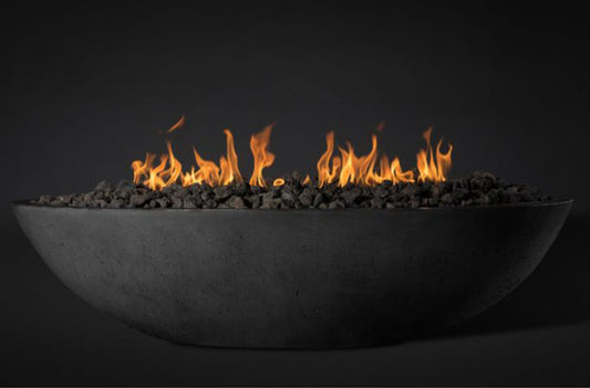 Slick Rock Concrete Oasis 60" Onyx Oval Propane Gas Fire Bowl With Match Lit Ignition Burner