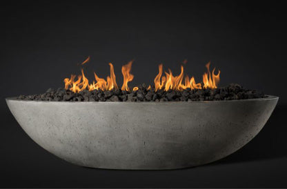 Slick Rock Concrete Oasis 60" Shale Oval Propane Gas Fire Bowl With Electronic Ignition Burner