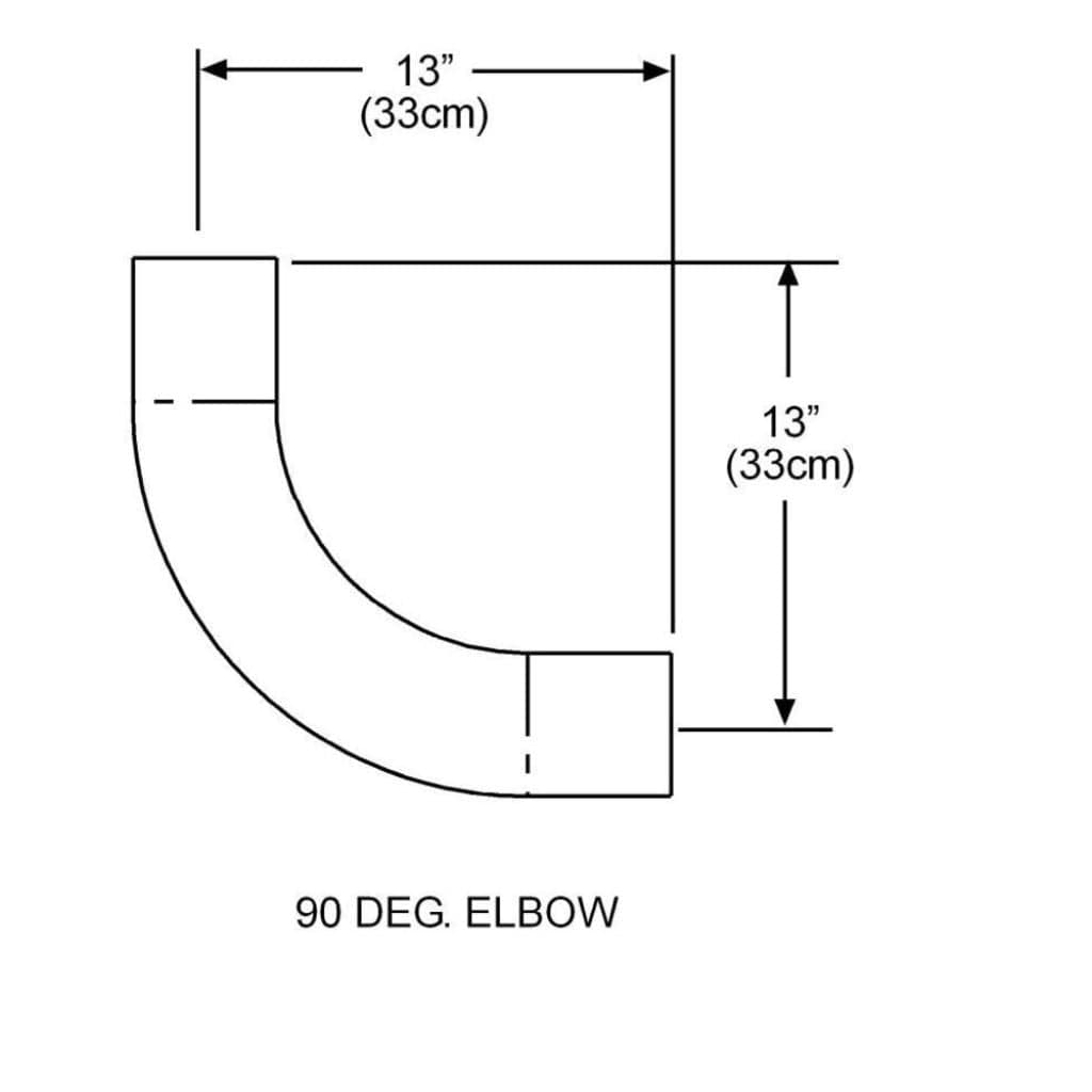 SunStar 90° Elbow For Straight Infrared Tube Heaters