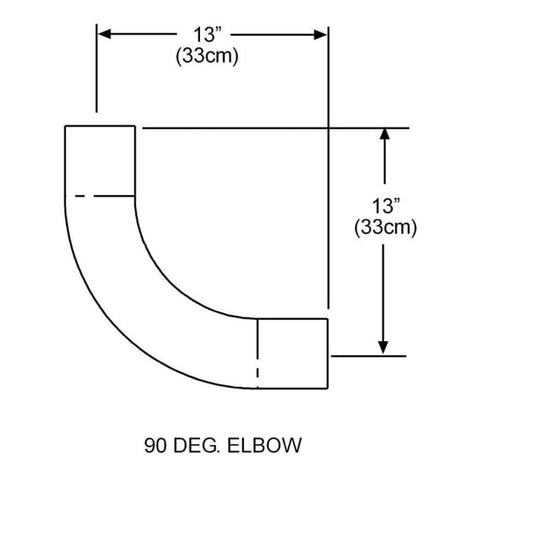 SunStar 90° Elbow For Straight Infrared Tube Heaters