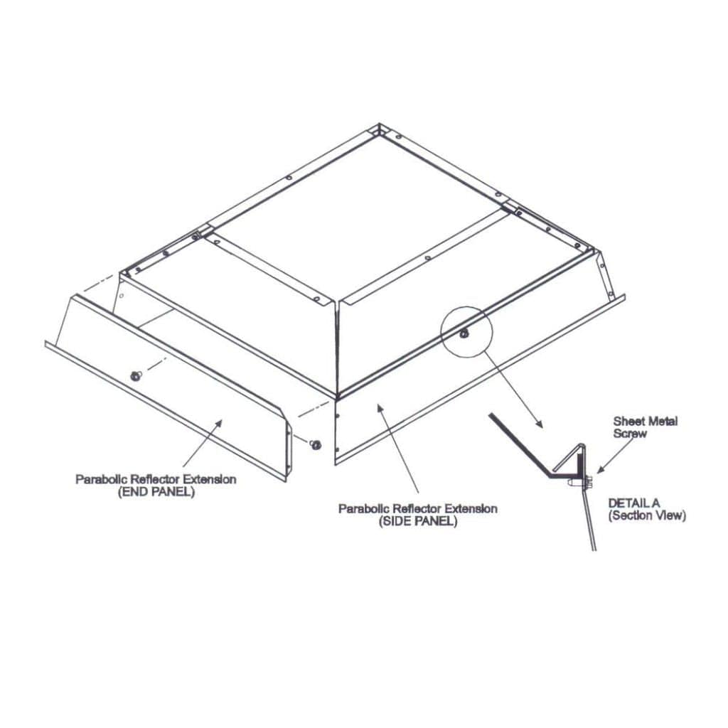 SunStar Parabolic Reflector Extension for SG10 and SG12 Infrared Ceramic Heaters