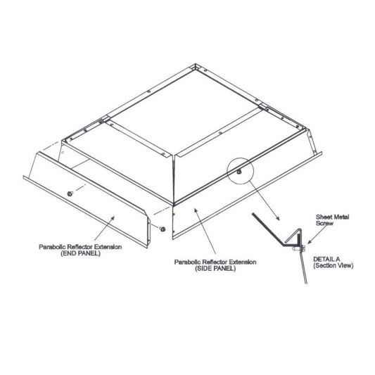 SunStar Parabolic Reflector Extension for SG3 and SG4 Infrared Ceramic Heaters