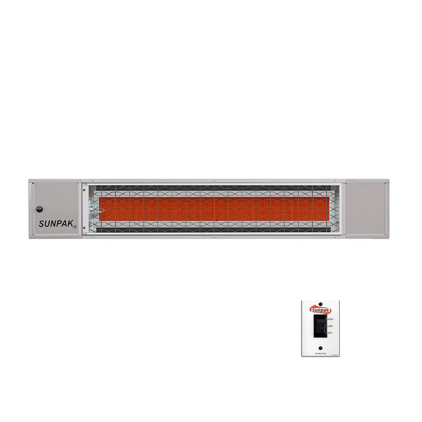 Sunpak S34 S TSH 48" Stainless Steel Liquid Propane Two Stage Handwired Outdoor Infrared Heater