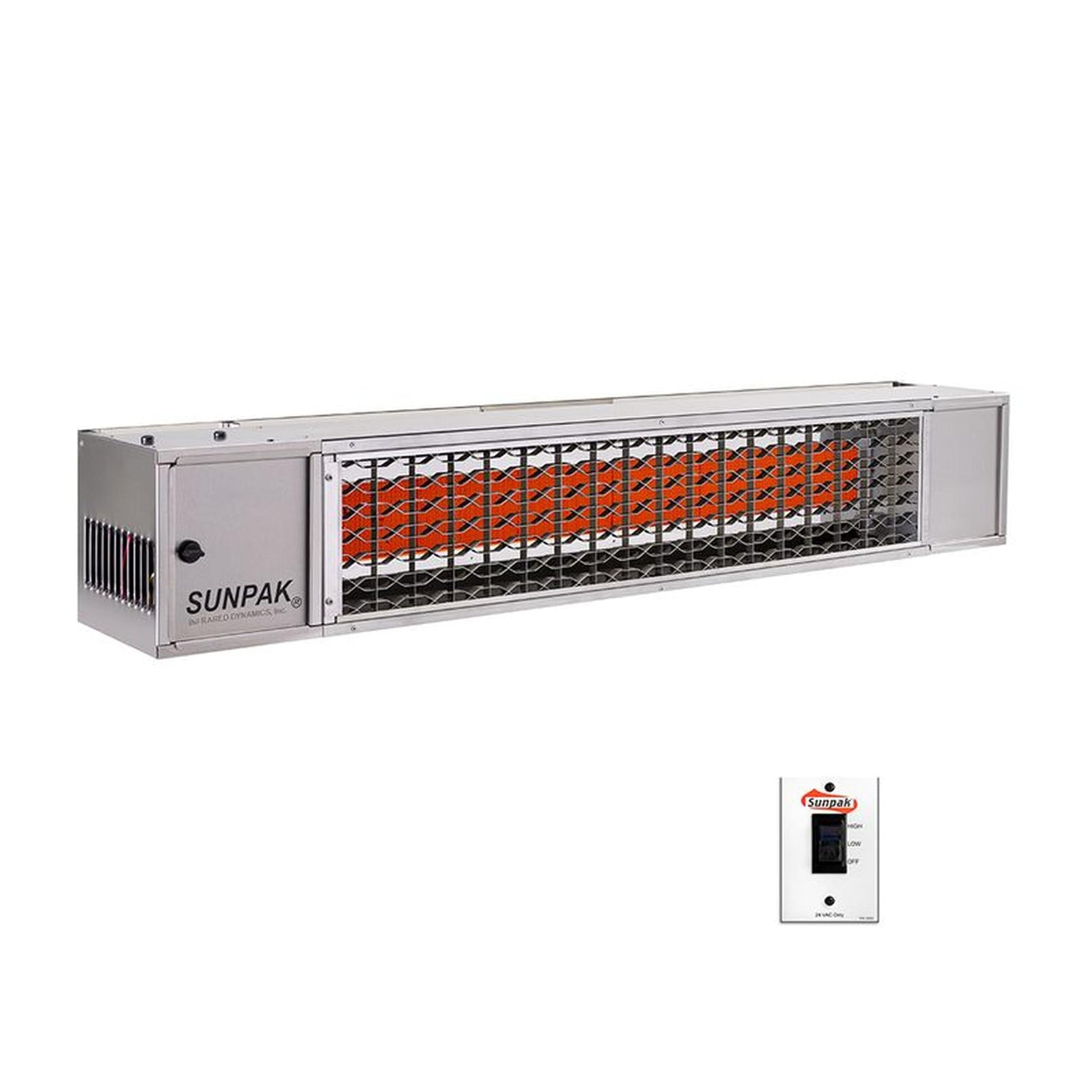 Sunpak S34 S TSH 48" Stainless Steel Liquid Propane Two Stage Handwired Outdoor Infrared Heater