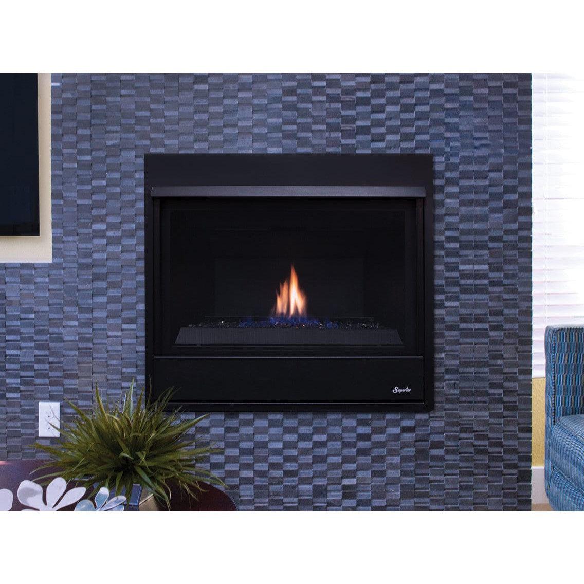 Superior DRC2033 33" Contemporary Direct Rear Vent Natural Gas Fireplace With Electronic Ignition