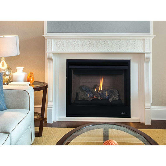 Superior DRT2035 35" Traditional Direct Top Vent Propane Gas Fireplace With Millivolt Ignition