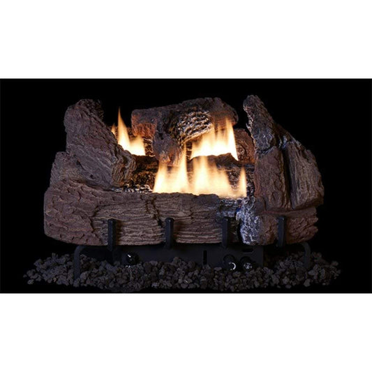 Superior Double-Flame Series Century Oak 24" Concrete Vent-Free Gas Log Set