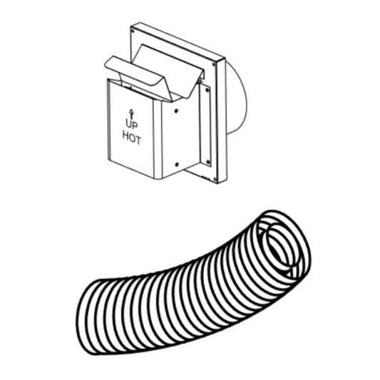 Superior Flexible Compact Termination Kit With 18" Compressed Vent for DRC2033, DRT2033 and DRT2035 Gas Fireplaces