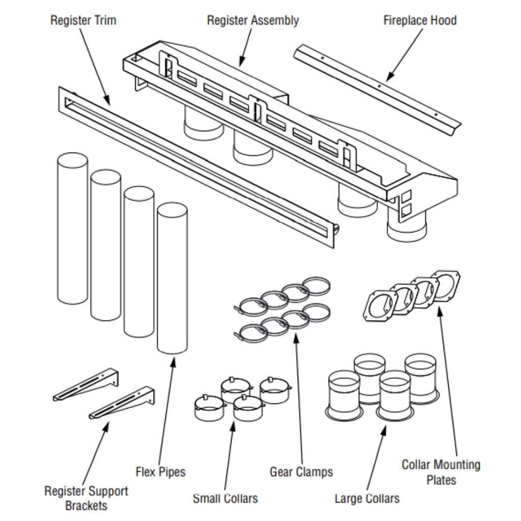 Superior HTFLO-DV45 Convection Air Circulation Kit for DRL2045 and DRL3545 Gas Fireplaces