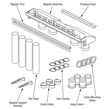 Superior HTFLO-DV45 Convection Air Circulation Kit for DRL2045 and DRL3545 Gas Fireplaces