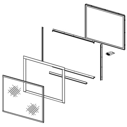 Superior LSM40ST-ODKTSG Dark-Tinted Tempered Glass Outdoor Window Kit for DRT63ST See-Through Gas Fireplace