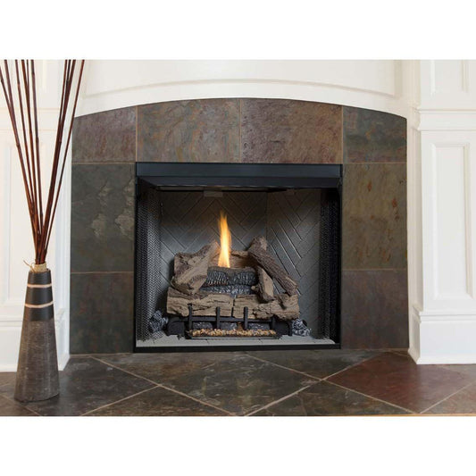 Superior VRT3232 32" Traditional Vent-Free Gas Fireplace With White Herringbone Refractory Panels