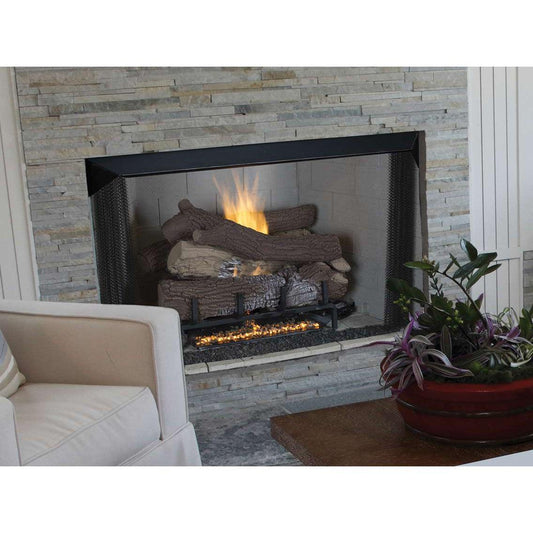 Superior VRT4536 36" Traditional Vent-Free Gas Fireplace With White Herringbone Refractory Panels