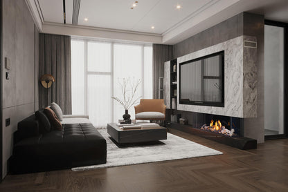 Napoleon Tall Bay Luxuria 62" 3-Sided Linear Direct Vent Natural Gas Fireplace