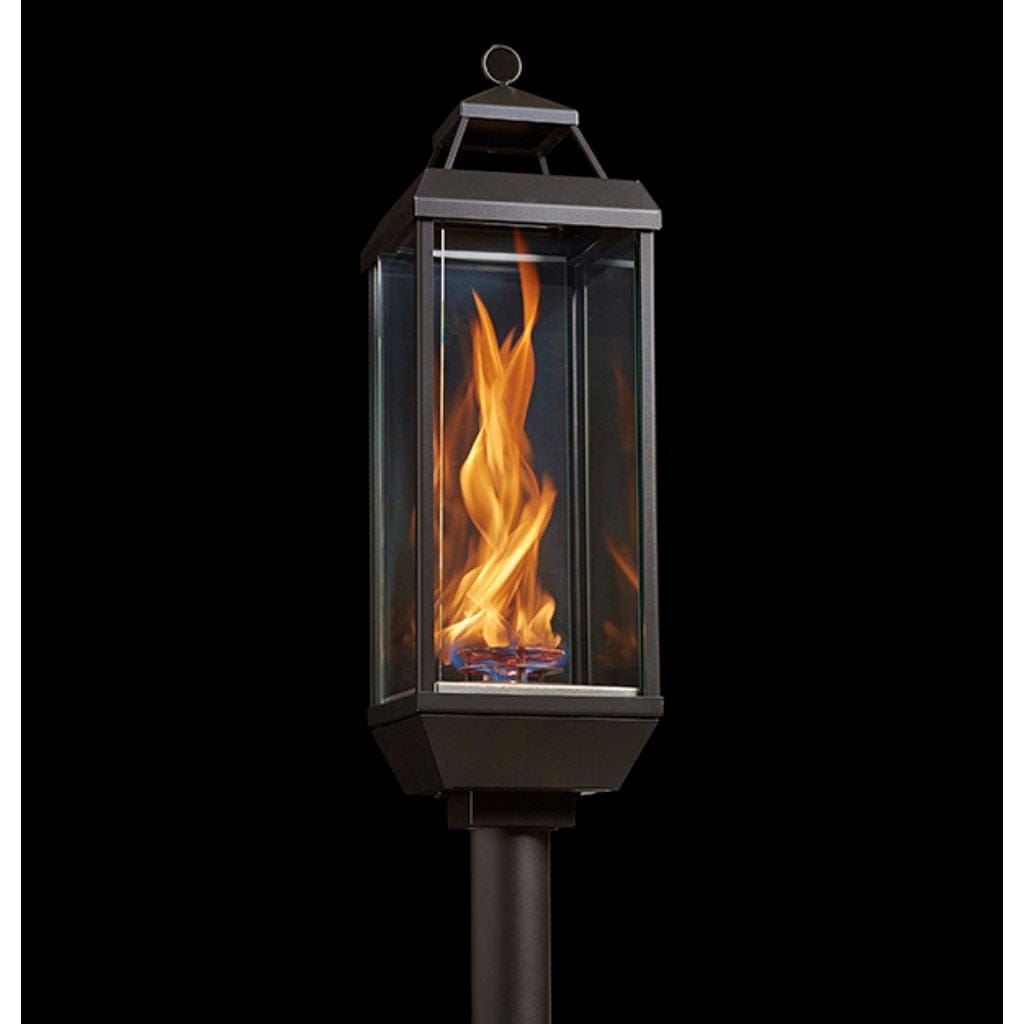 Tempest Torch 18" Decorative Outdoor Gas Lantern Head with In-Ground Mount Assembly