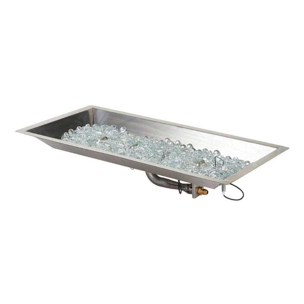 The Outdoor GreatRoom Company 12" x 24" Linear Crystal Fire Gas Burner