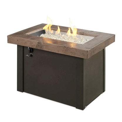 The Outdoor GreatRoom Company 12" x 24" Providence Rectangular Supercast Fire Table