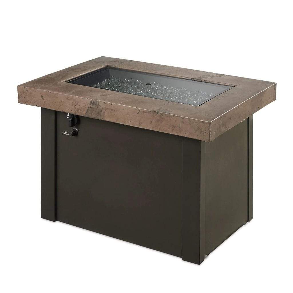 The Outdoor GreatRoom Company 12" x 24" Providence Rectangular Supercast Fire Table