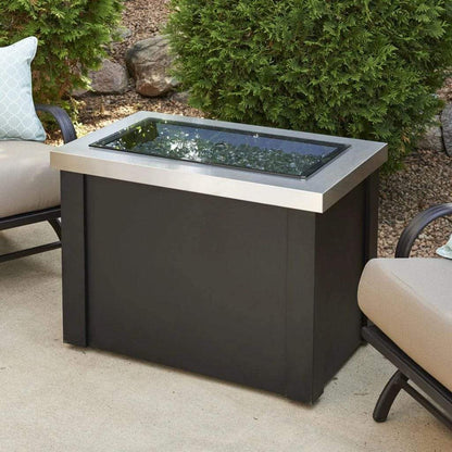 The Outdoor GreatRoom Company 12" x 24" Providence Rectangular Supercast Fire Table