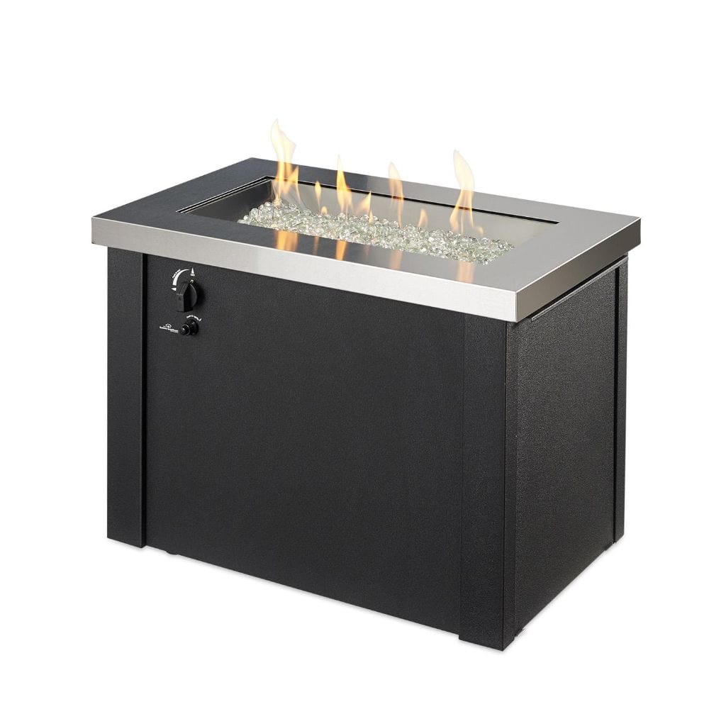 The Outdoor GreatRoom Company 12" x 24" Providence Rectangular Supercast Fire Table