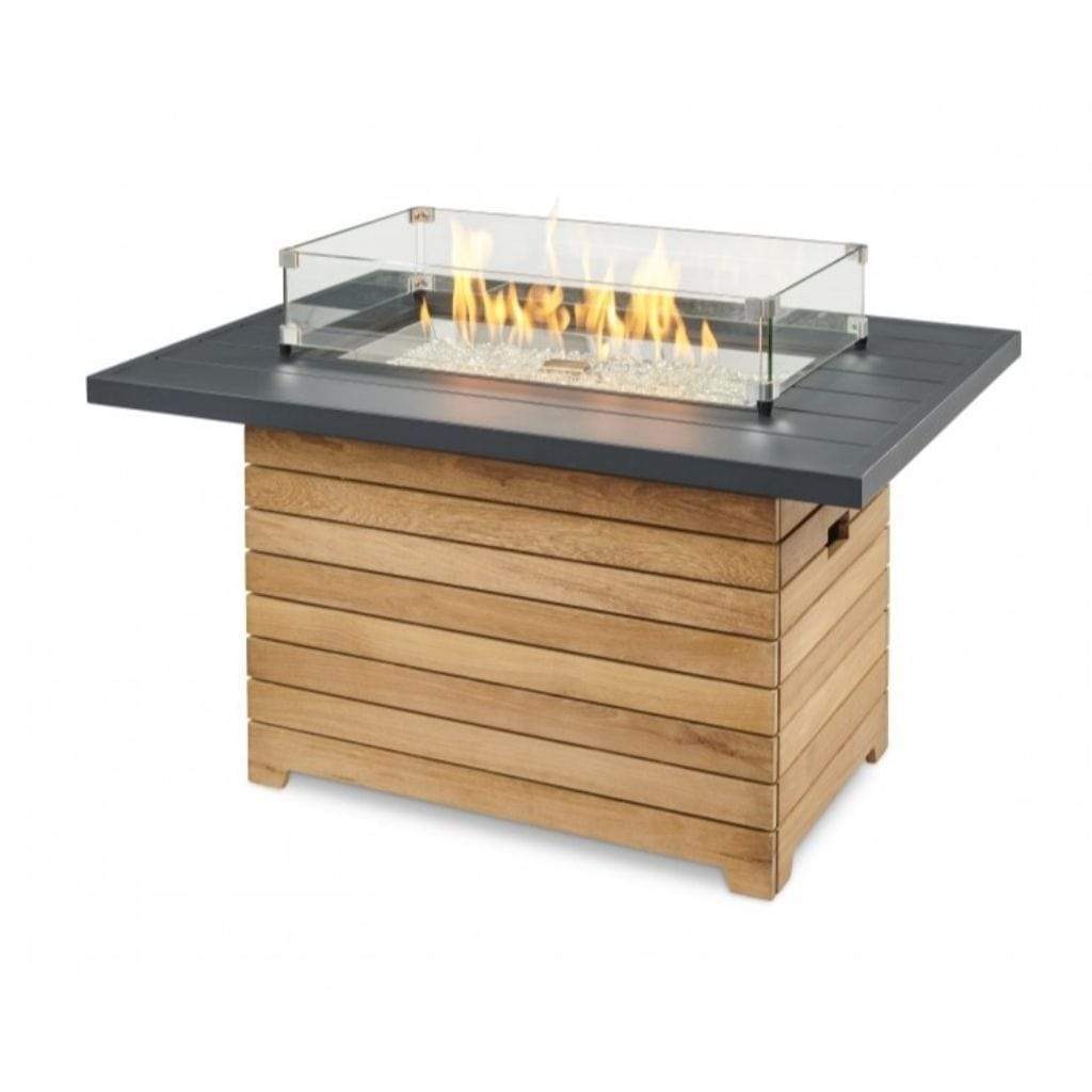 The Outdoor GreatRoom Company 30" Rectangular Darien Gas Fire Pit Table