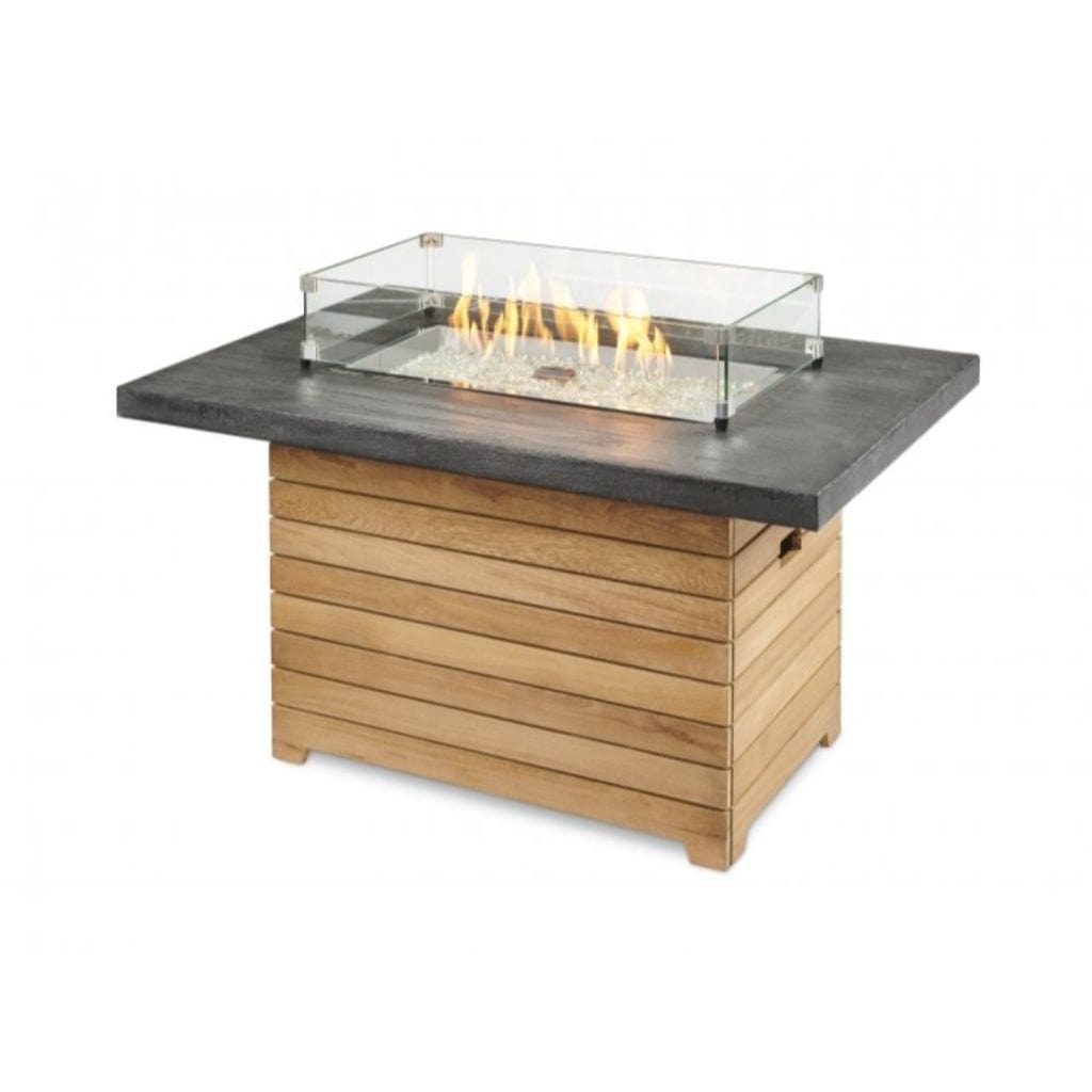 The Outdoor GreatRoom Company 30" Rectangular Darien Gas Fire Pit Table