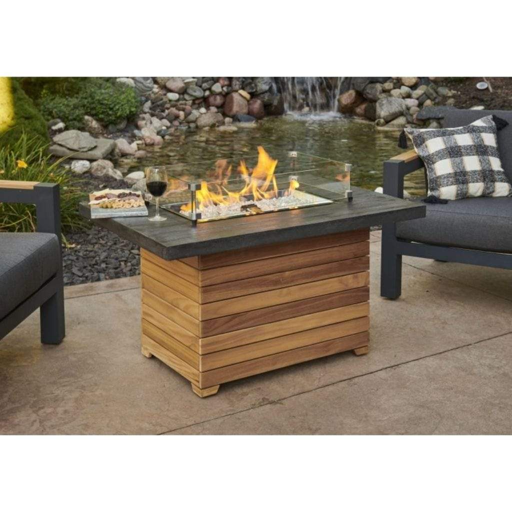 The Outdoor GreatRoom Company 30" Rectangular Darien Gas Fire Pit Table