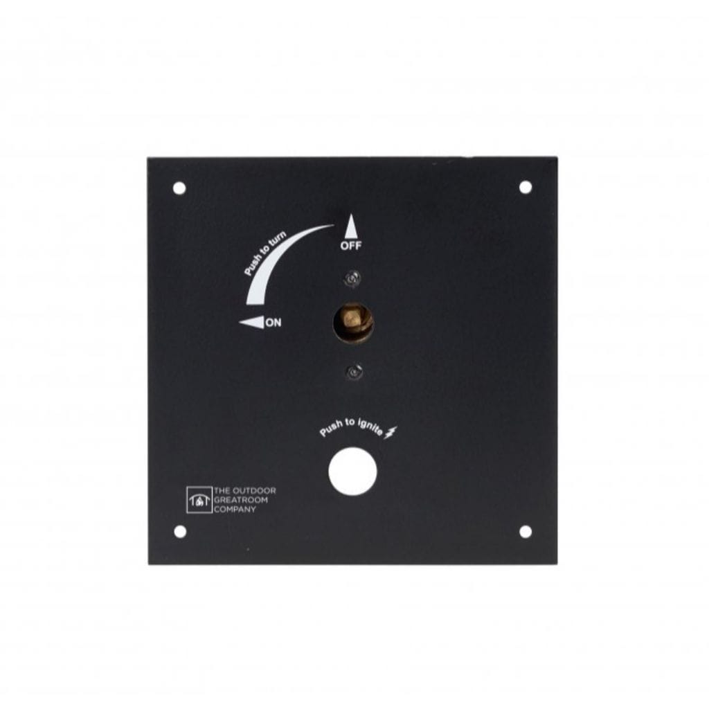 The Outdoor GreatRoom Company 3/8" Fitting Black Key Valve Control Panel for Fire Pit Tables