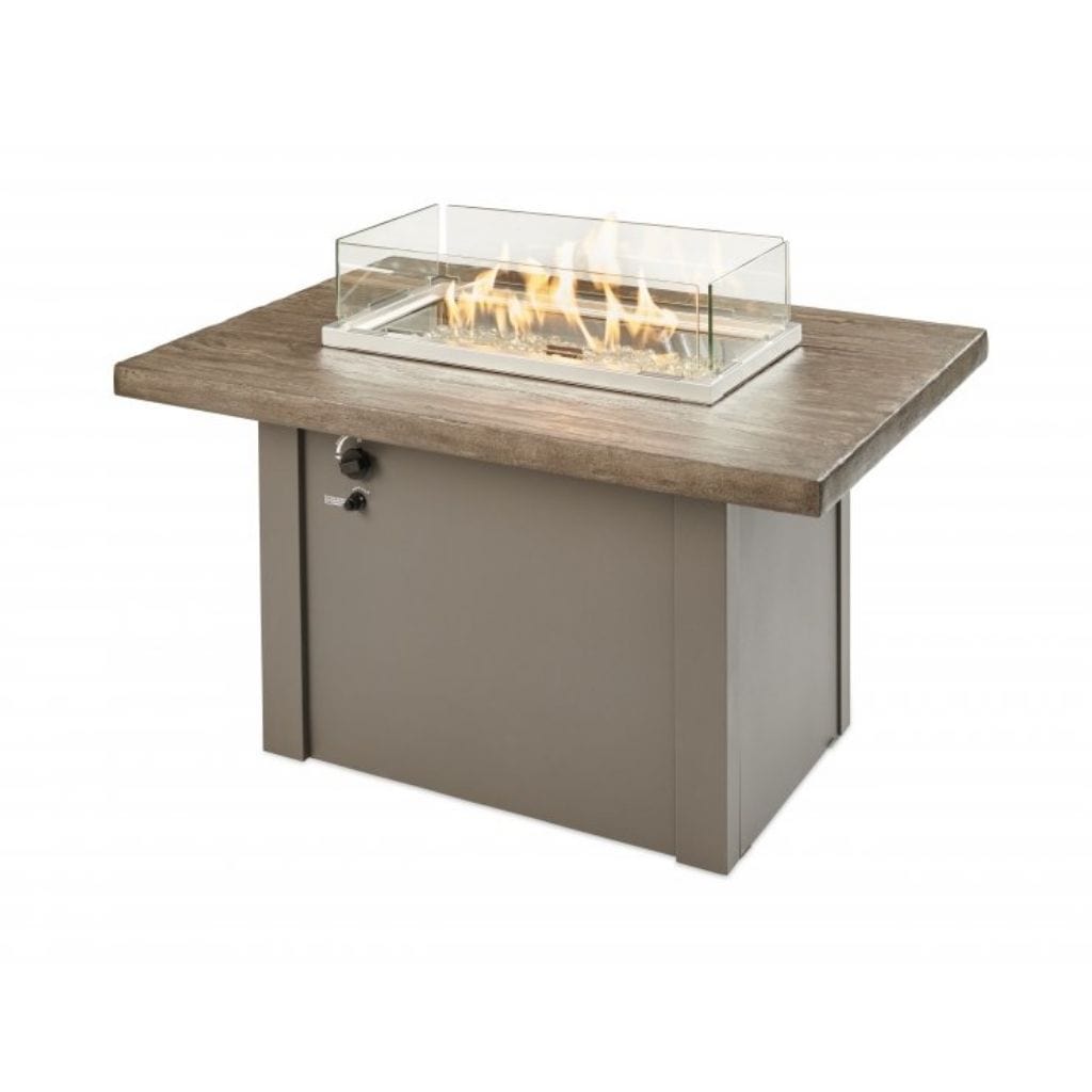 The Outdoor GreatRoom Company 44" Havenwood Rectangular Gas Fire Pit Table