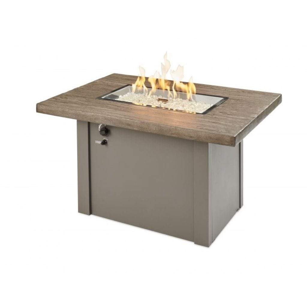 The Outdoor GreatRoom Company 44" Havenwood Rectangular Gas Fire Pit Table