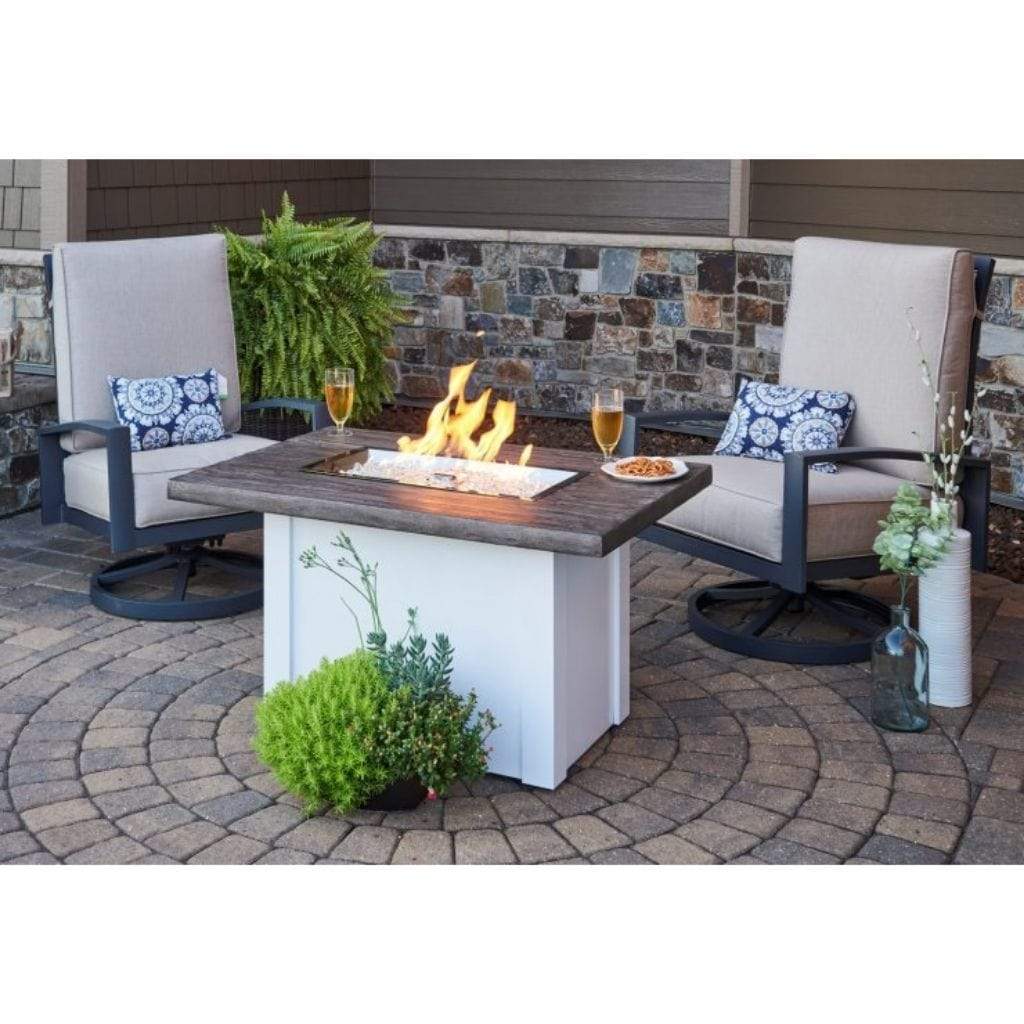 The Outdoor GreatRoom Company 44" Havenwood Rectangular Gas Fire Pit Table