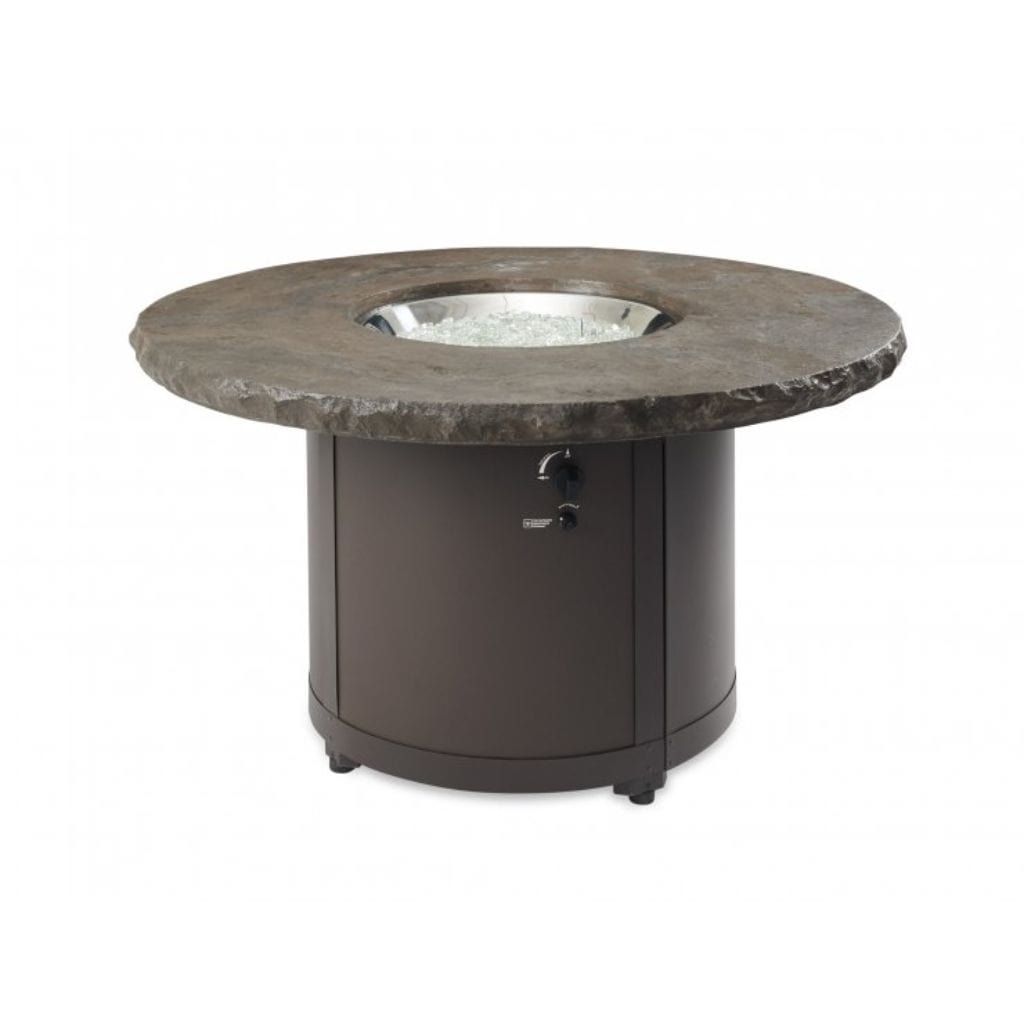 The Outdoor GreatRoom Company 48" Beacon Round Chat Height Gas Fire Pit Table