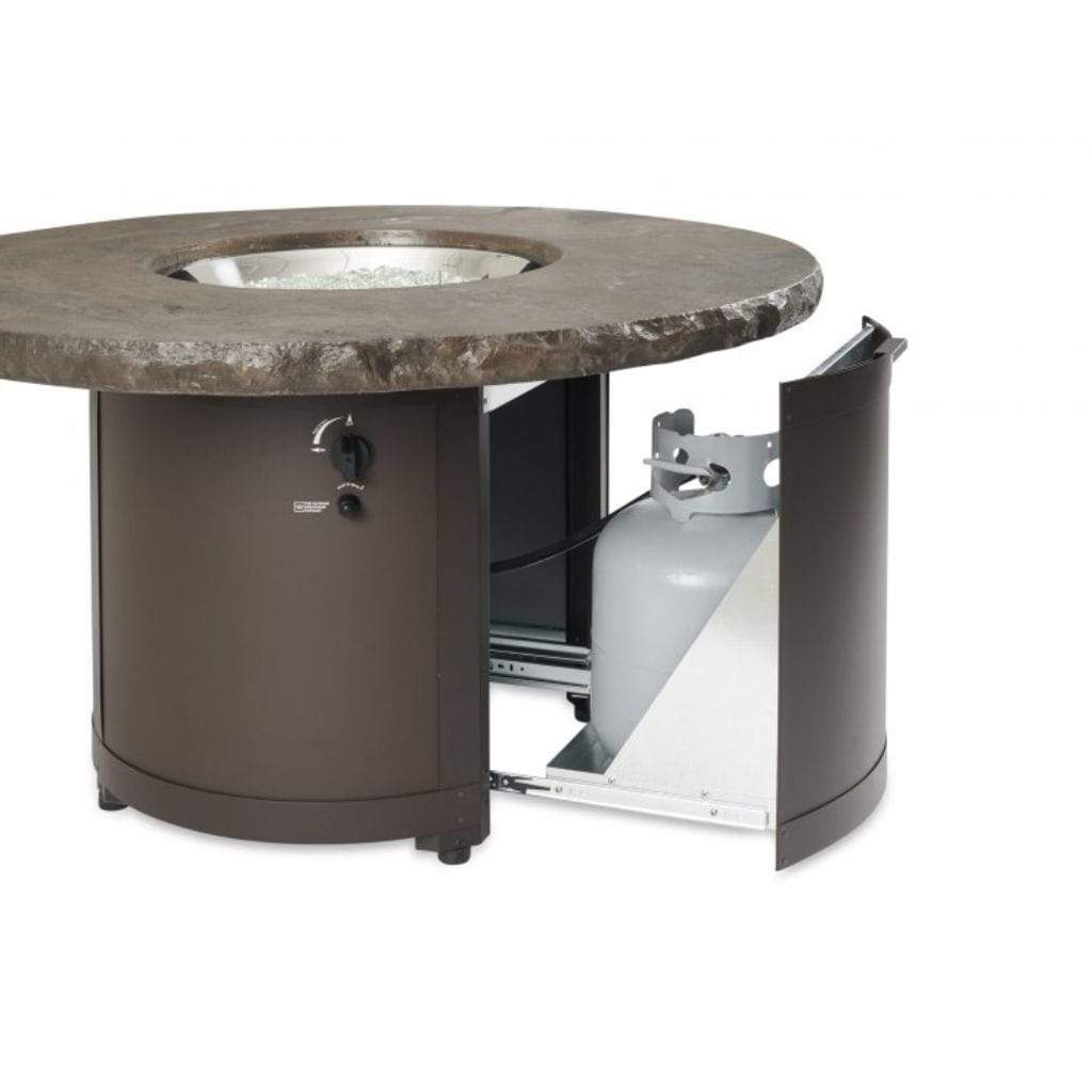 The Outdoor GreatRoom Company 48" Beacon Round Chat Height Gas Fire Pit Table